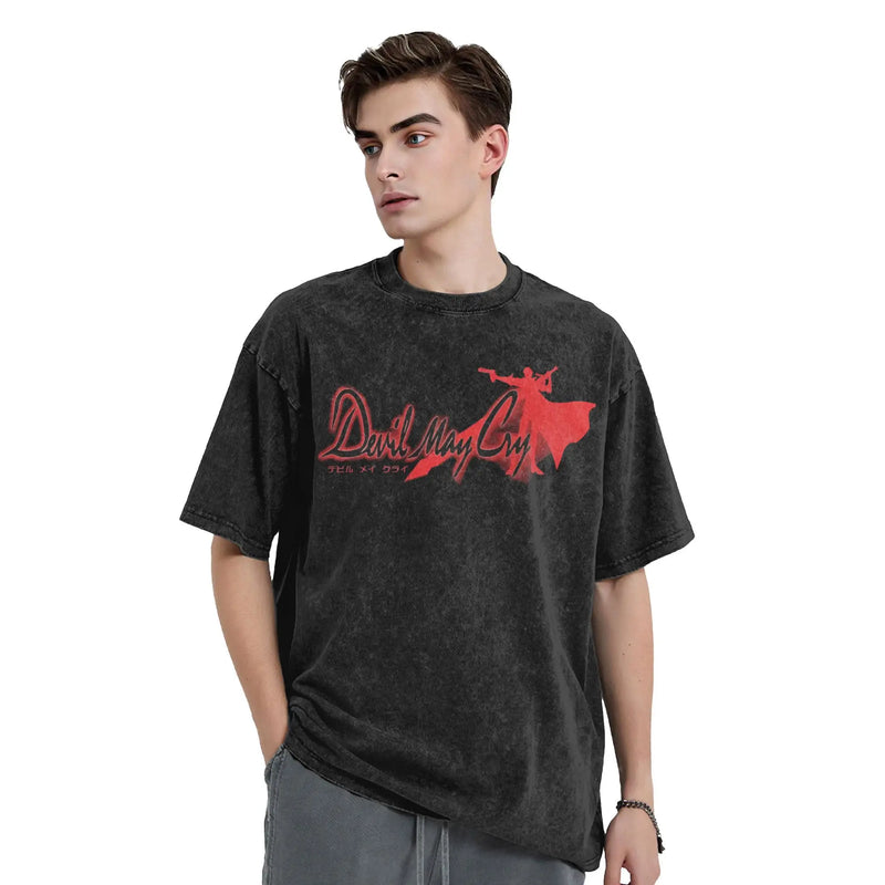 Devil May Cry  Dante Logo T Shirt  Simple T-Shirts Short Sleeve Aesthetic Tshirt Summer Cotton Breathable Oversized Clothing