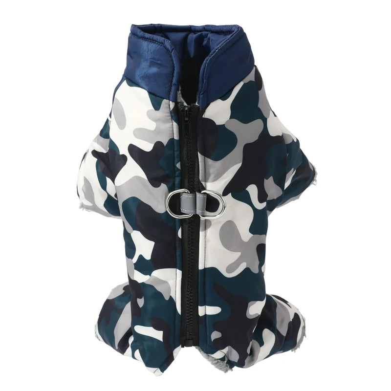 Winter Fleece Dog Jumpsuit Warm Overalls For Small Medium Dogs Jacket Waterproof Pet Clothes Puppy Coat With D-ring Chihuahua