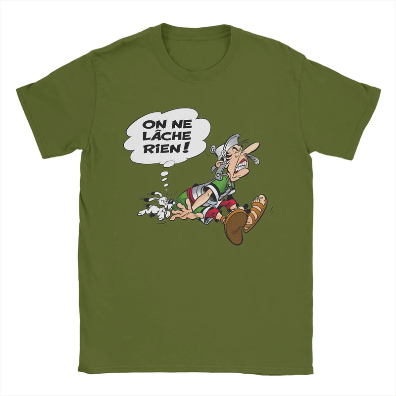 Asterixes Don't Let Go of Anything T Shirt Obelixes Men Cotton T-Shirts Crew Neck Cartoon Tees Short Sleeve merch 4XL 5XL 6XL
