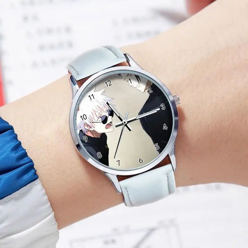 Jujutsu Kaisen Gojo Satoru Waterproof Watch Student pointer Watch Lolita Birthday present Cosplay Cute Cartoon Xmas Gifts