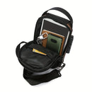 Mochila anti-roubo para motocicleta, bolsa crossbody conversível com trava, fecho de zíper e compartimento anti-roubo, alça ajustável