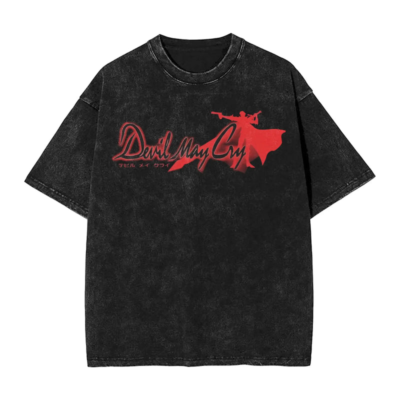 Devil May Cry  Dante Logo T Shirt  Simple T-Shirts Short Sleeve Aesthetic Tshirt Summer Cotton Breathable Oversized Clothing
