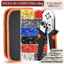 Alicate de friso terminal tubular hsc8 6-4a/16-6 (máx. 0.08-16mm2) fio crimper mini virola crimper ferramentas kit elétrico doméstico