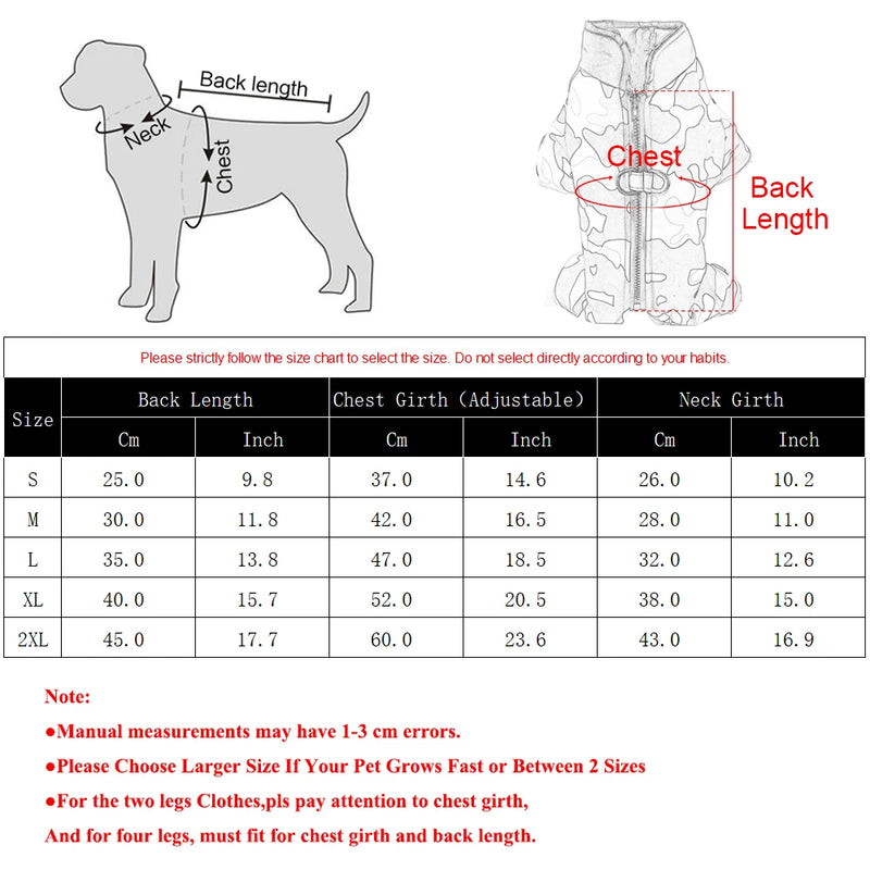 Winter Fleece Dog Jumpsuit Warm Overalls For Small Medium Dogs Jacket Waterproof Pet Clothes Puppy Coat With D-ring Chihuahua