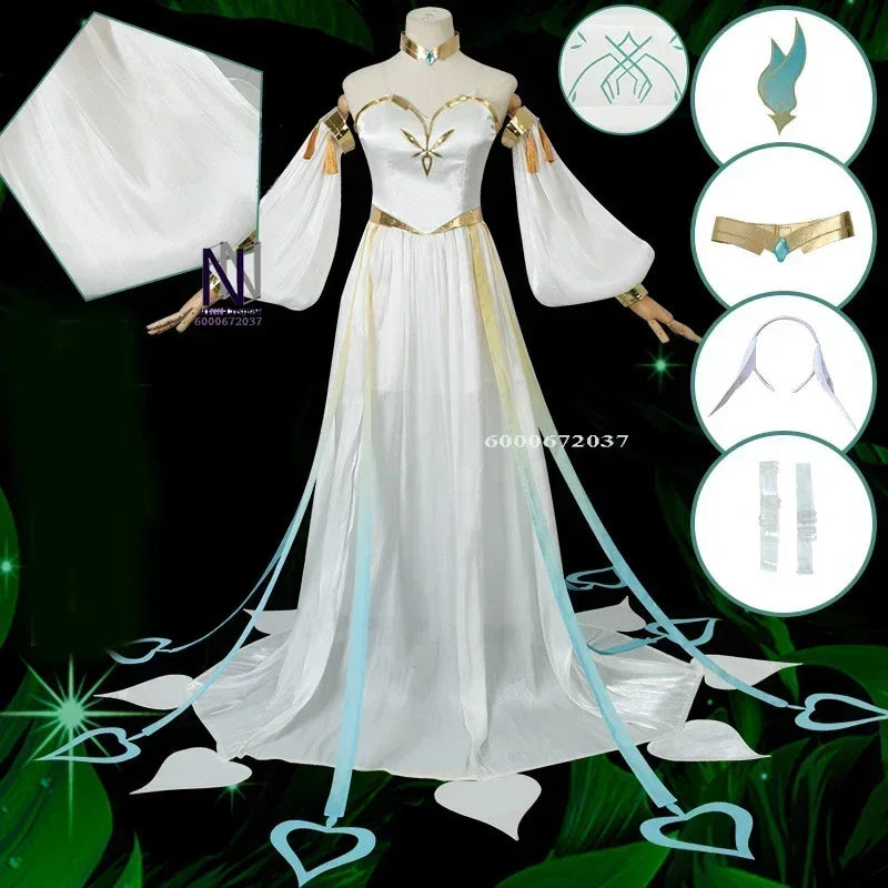 Genshin Impact The Greater Lord Rukkhadevata Nahida Cosplay Costume Carnival Uniform Anime Halloween Costumes for Women Outfits