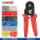 Ferramentas de crimpagem terminais tubulares, mini-Alicadores elétricos, conjuntos de braçadeiras, HSC8, 6-4, 6-6, 0,25-10 mm², 23-7AWG, 6-6, 0,25-6 mm²