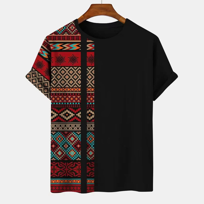 Estilo étnico impressão 3d tshirt verão camiseta masculina das mulheres dos homens tradição africana listra t camisa feminina crianças tshirt roupas