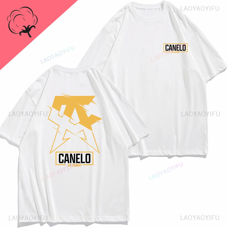 Vintage Men T Shirt Canelo No Boxing No Life Print Tops Men Clothing Summer Leisure Streetwear Graphic Ropa Hombre Cotton Tee