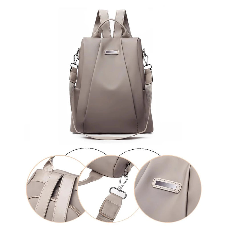 Oxford Cloth Anti Theft Backpack Back Hidden Zipper soft Design Women Backpack Suitable for Daily Work Travel