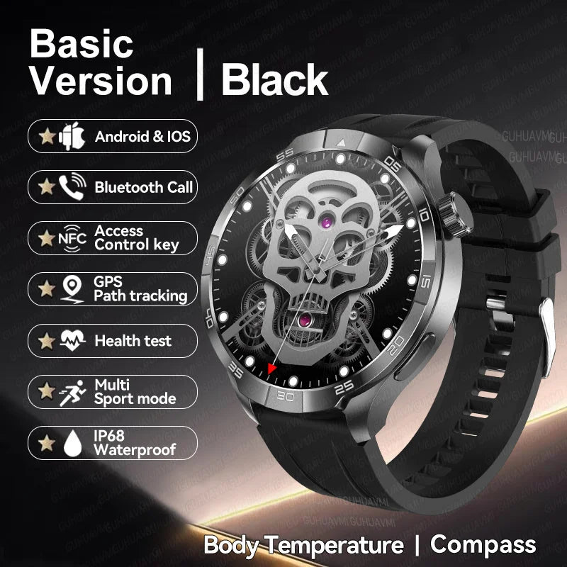 2025 novo gt5 pro gps esportes bússola smartwatch masculino 1.85 "amoled tela hd nfc ip68 à prova dip68 água bluetooth chamada smartbracelet mulher