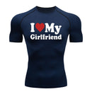 Camisa de compressão gráfica masculina, Ginásio Treino, Atlético, Quick Dry Tshirts, Primavera, Outono, Formação, Corrida, Camisola, Baselayer Tops