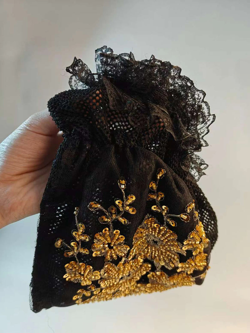 African Female Wrap Head Bonnet Muslim Turban Hat Lady Head Wraps Glitter Luminescence Beading Pleated Turban Cap for Women