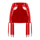 Ligas femininas de couro patente liga cinto suspensórios cintura alta roupa interior shorts para boate rave festa pólo dança traje