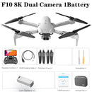 4drc f10 rc drone gps 6k hd câmera dupla grande angular 5g wifi fpv quadcopter sem escova dobrável evitar obstáculos aéreo uav 2km