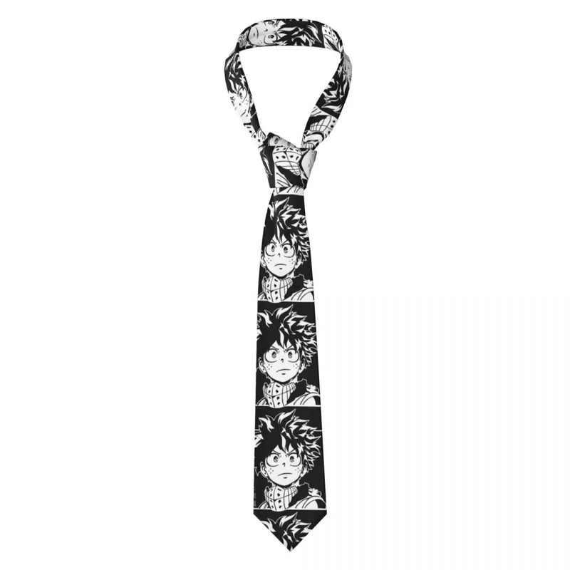 Demon Slayer Anime Necktie Men Women Fashion Polyester 8 cm Wide Neck Tie for Mens Accessories Cravat Wedding Accessories Office