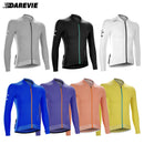 DAREVIE Ciclismo Jersey Manga Longa Homens Mulheres Cool Tecnologia Homem Ciclismo Maillot Soft Respirável Quick Dry SPF 50 Tamanho Pequeno