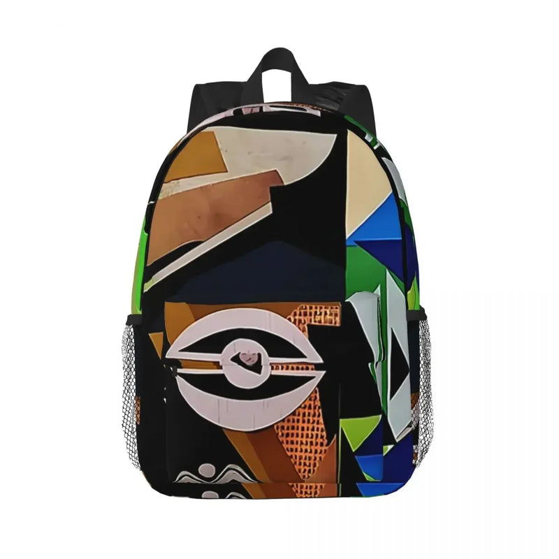 African Ankara Wax Print Backpack Student Boys Girls BookBag Kids School Bag Computer Shoulder Bags for Men Women