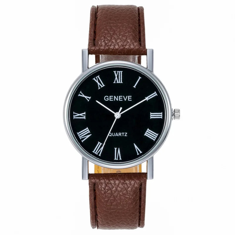 Fashion Men's Watch Set Business Versatile Retro Classic Quartz Watch Suitable for Daily Clothing Matching or Holiday Gifts