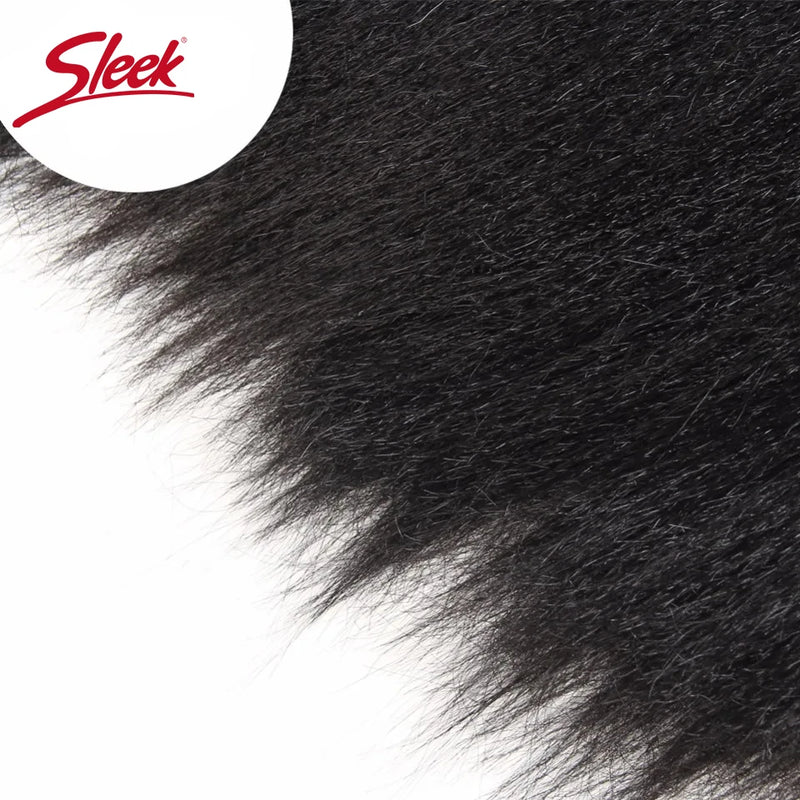 Sleek 3Pcs Brazilian Kinky Straight Weaving Bundles Nature Black And Brown 4