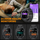 Lige 2025 relógio inteligente militar robusto masculino relógios ao ar livre lp68 à prova dwaterproof água 1.95 "al voz bt chamada homem smartwatch para android ios