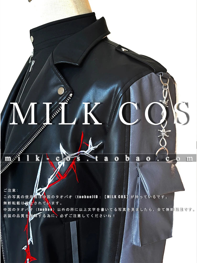 Love And Deep Space Qin Che Cos Alien Visitor Leather Jacket Cosplay Carnival Costume Sylus Vestidos De Fiesta