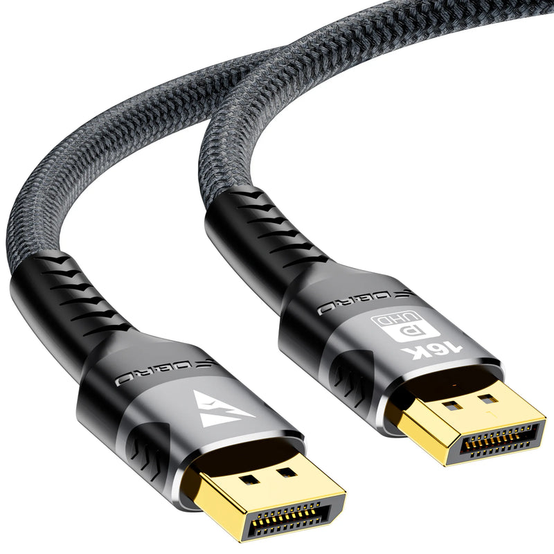 HDMI Cable 16K DP 2.1 8K@120Hz 4K@240Hz 80Gbps  HDR Video Audio  Display Port for Laptop TV Xbox Projector Gaming Monitor