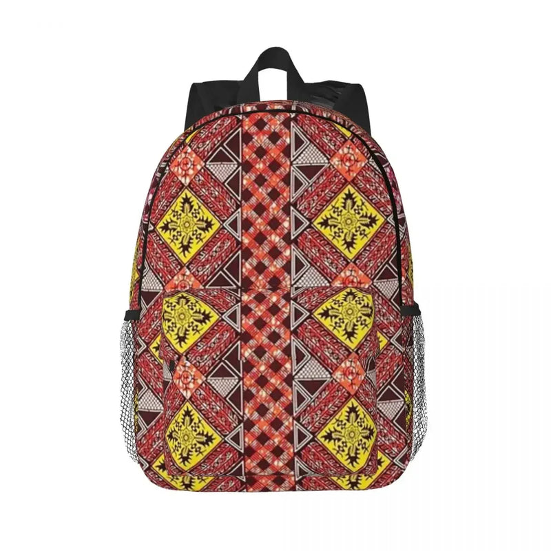 African Ankara Wax Print Backpack Student Boys Girls BookBag Children School Bag Computer Shoulder Bags for Men Women