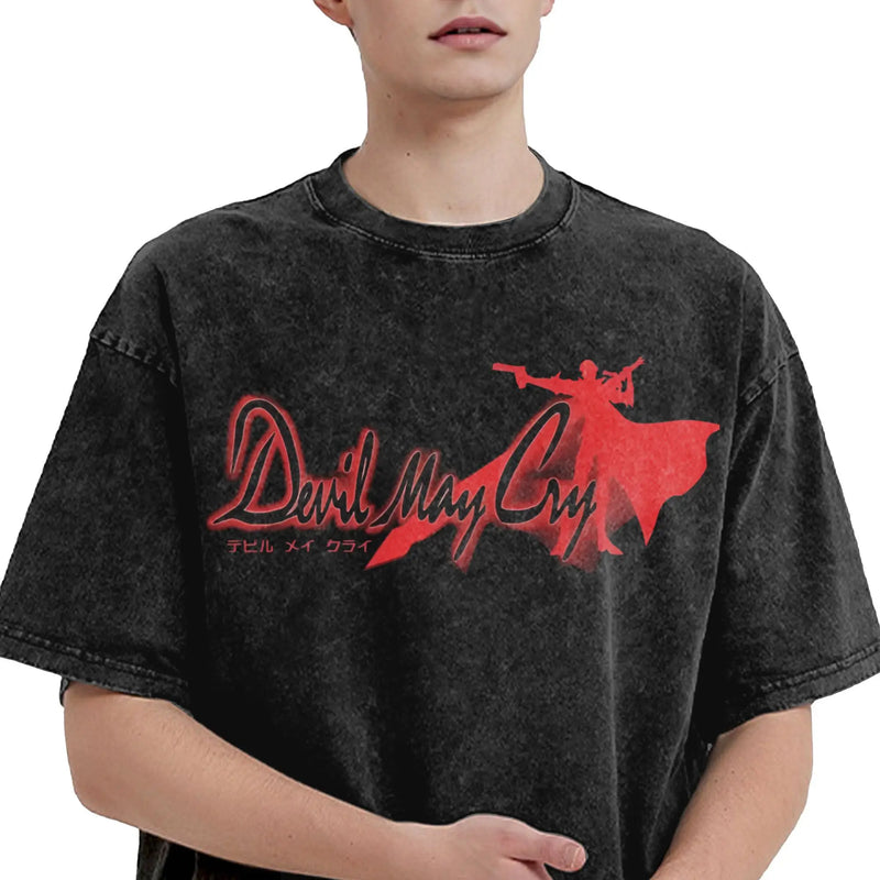 Devil May Cry  Dante Logo T Shirt  Simple T-Shirts Short Sleeve Aesthetic Tshirt Summer Cotton Breathable Oversized Clothing