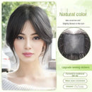 Nenhum clipes de cabelo humano franja francesa gancho e laço pasta mágica toppers para mulheres fácil de usar adesivos de costura remendos de cabelo extensão