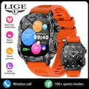 Lige 2025 relógio inteligente militar robusto masculino relógios ao ar livre lp68 à prova dwaterproof água 1.95 "al voz bt chamada homem smartwatch para android ios