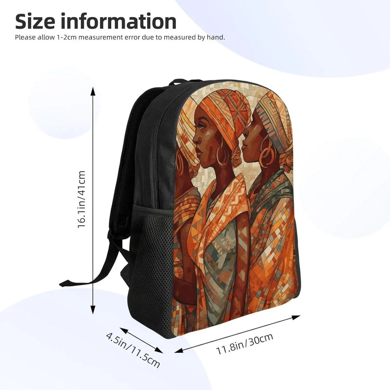 Africa Ethnic Pottery Cute Backpack Waterproof Lightweight Laptop Backpack Shoulder Bag Casual Daypack For Women Men