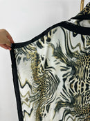 Vestido maxi estampado floral feminino, gola redonda Kaftan Abaya, modesta manga Batwing, roupa de mulher