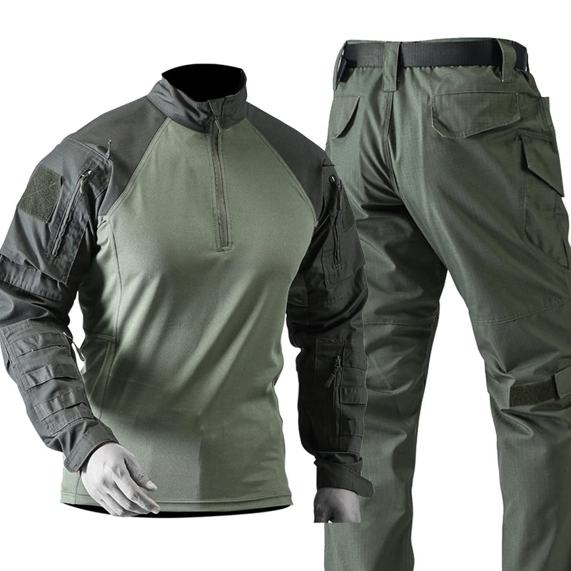 Outdoor Tactical Uniform Suits Military Camo Suit Hunting Shirts Combat Pants Trainning Work Wear Airsoft Paintball Clothes Sets
