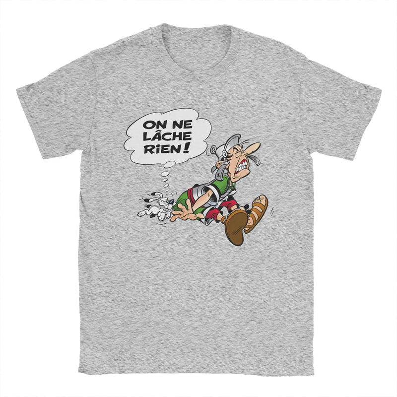Asterixes Don't Let Go of Anything T Shirt Obelixes Men Cotton T-Shirts Crew Neck Cartoon Tees Short Sleeve merch 4XL 5XL 6XL