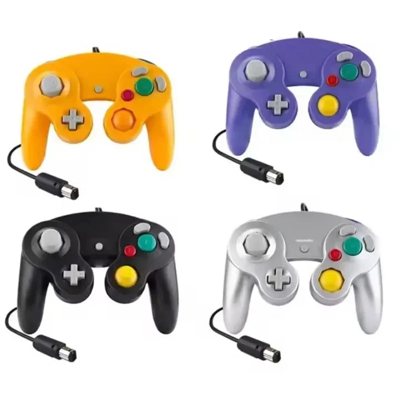 Controlador de jogo com fio para GameCube NGC Joystick de gamepad com fio de botão único para console de jogos NGC