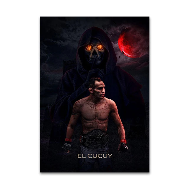 Boxing Fighting Star Canvas Wall Art Print Poster MMA Decorative Painting Modern Home Decor Boxing Sports Lover Gift Unframed