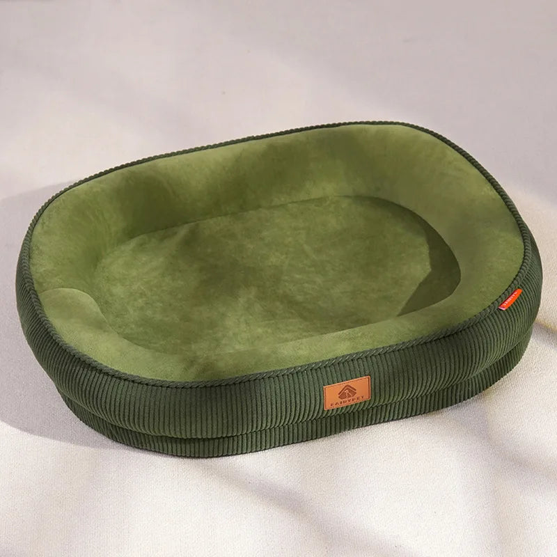 Cama de veludo para cães, removível, lavável, tapete para cães, inverno, engrossado, calor, pelúcia macia, antiderrapante, sofá-cama para animais de estimação, acessórios para cães