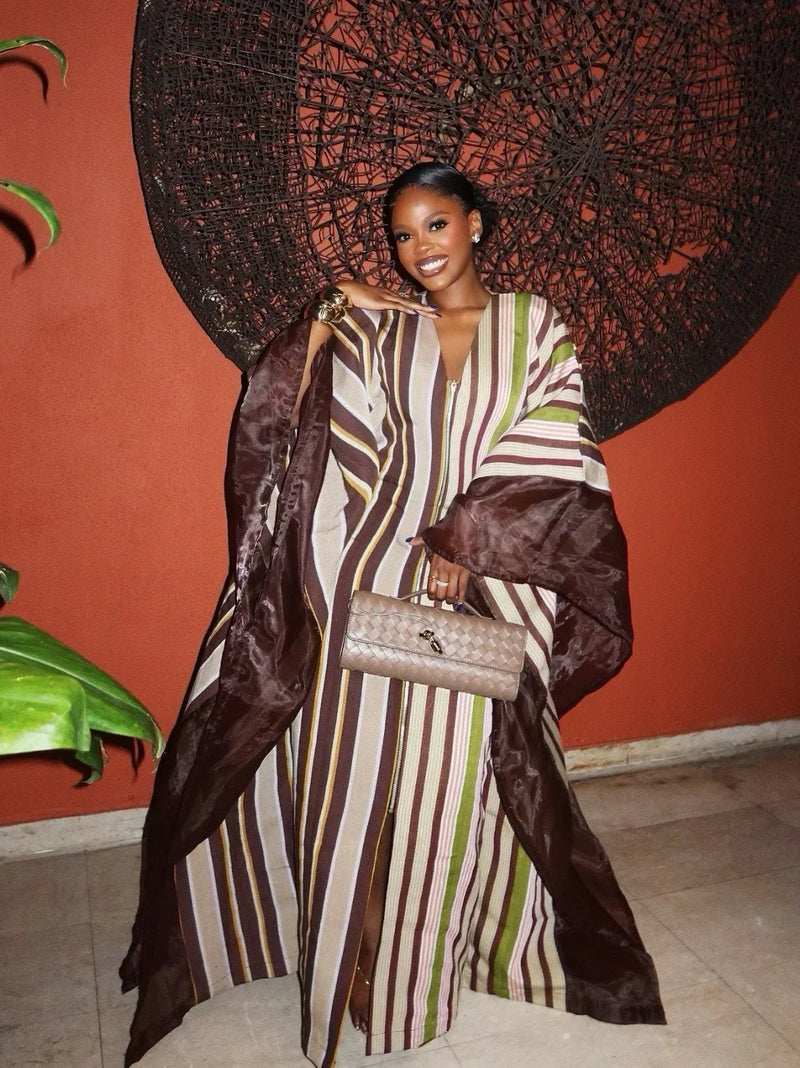 Dashiki African Dresses for Women Summer Fashion African V-neck Long Sleeve Plus Size Long Maxi Dress Kaftan Abaya Dress Outfits