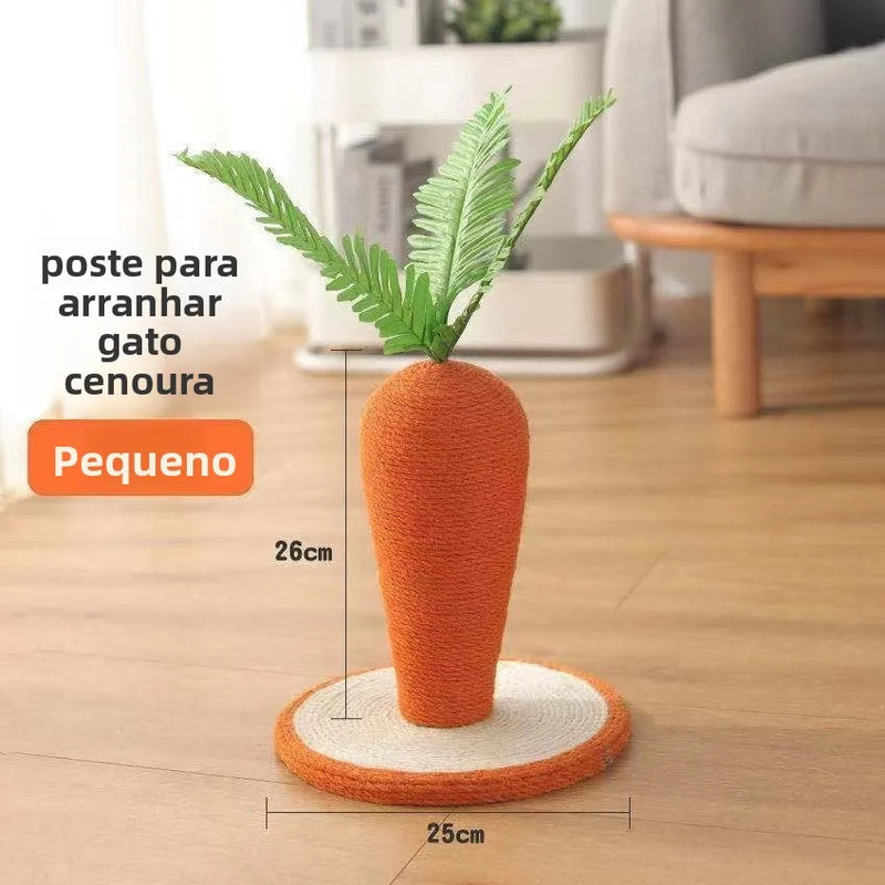 Carrot Pattern  Scratching Board Pet Toys for inding Claws And Itching Relief Jute Material Medium Size  Scratching Post