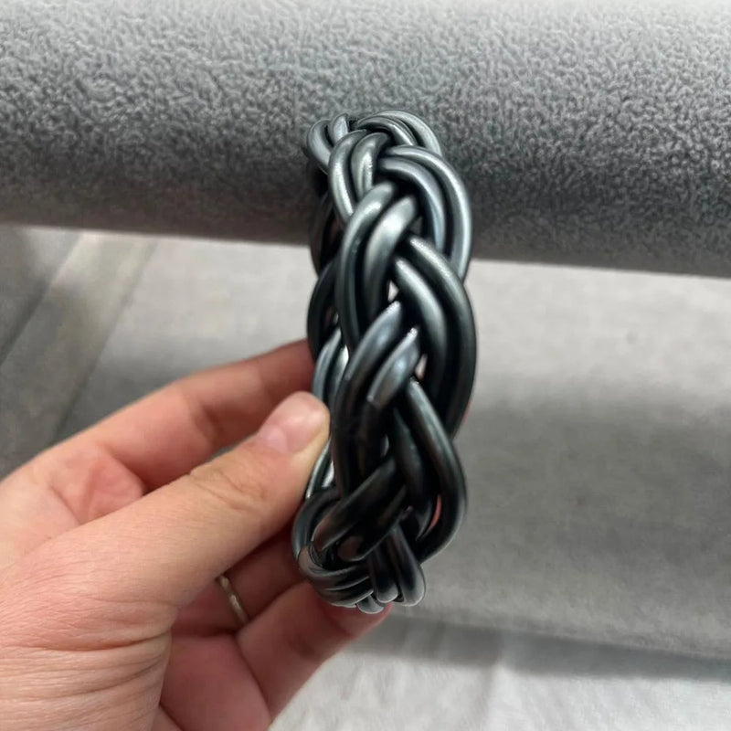 ALLYES Multilayer Handmade Braided Bangles for Women Men Temperament Glitter Filled Jelly PVC Bangle & Bracelet Jewelry Gift
