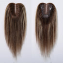 Toppers de cabelo humano 100% real para mulheres ombre marrom loiro topper de cabelo 3.5*4 polegadas base de renda clipe em extensões de cabelo para perda de cabelo