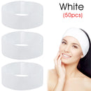 10/50/100 pçs descartável spa facial headbands branco facial esteticista bandana envoltório não tecido macio cuidados com a pele salão de beleza supplie