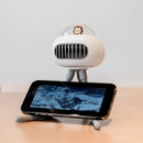 Mini ventilador para carrinho, ventilador oscilante automático, ventilador portátil alimentado por bateria de 1200mAh, ventilador com clipe de tripé flexível de 3 velocidades para carro