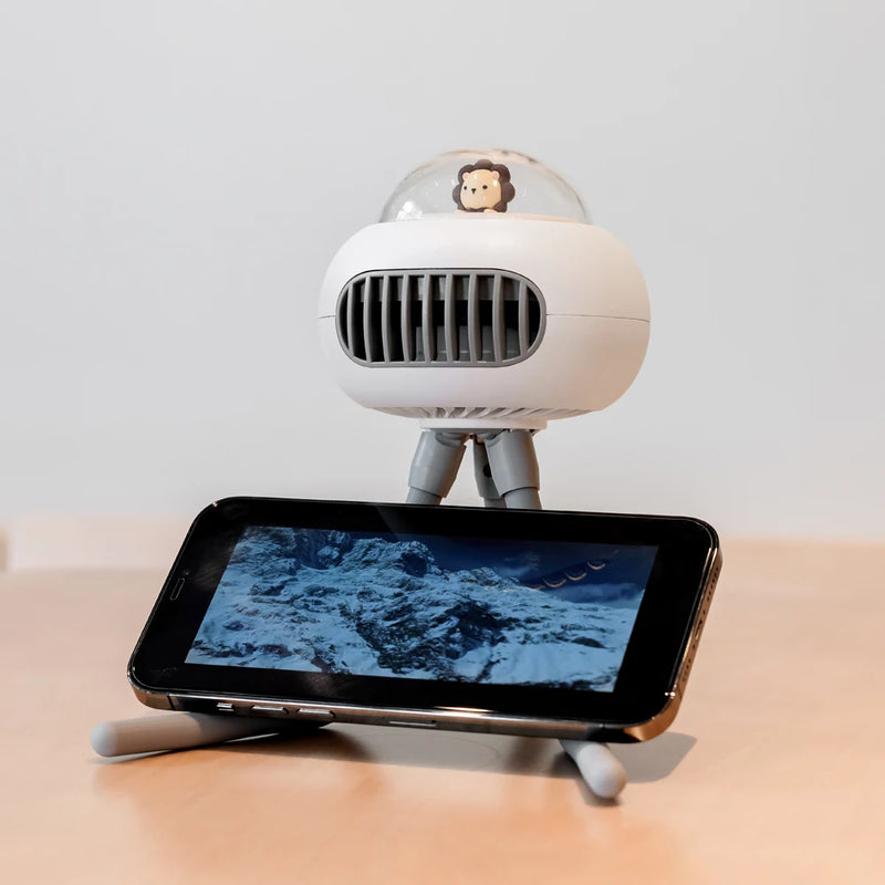 Mini ventilador para carrinho, ventilador oscilante automático, ventilador portátil alimentado por bateria de 1200mAh, ventilador com clipe de tripé flexível de 3 velocidades para carro