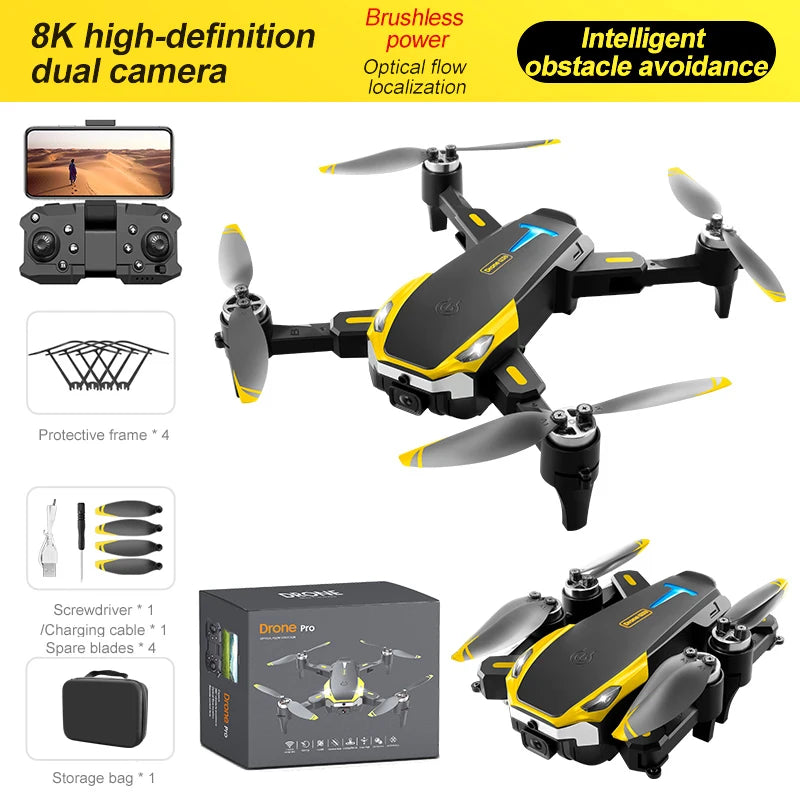 S25/S6 Max Drone 8k Profesional HD Dual Camera Obstacle Avoidance Aerial Photography Optical flow Foldable Quadcopter Toy
