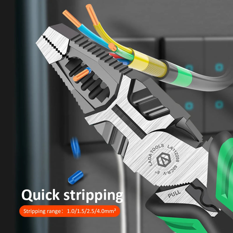 Laoa alicate de nariz agulha cortadores de fio de aço duro nariz longo descascamento terminal friso ferramentas manuais multifuncionais