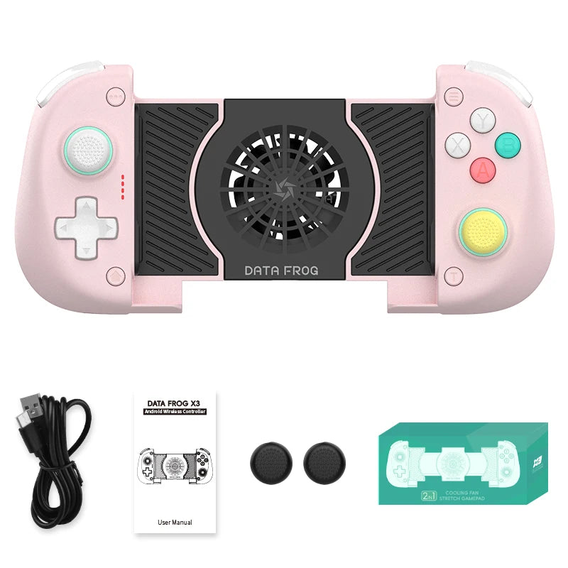 Controlador sem fio DATA FROG X3 para controlador de jogo Android para Samsung Galaxy para PUBG Mobile para Switch/Switch OLED