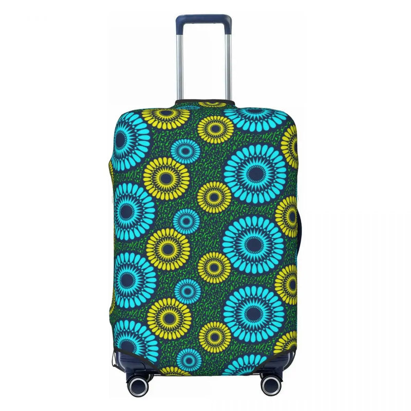 Funny Africa Ankara Geometric Art Luggage Cover Protector Elastic Travel Suitcase Covers