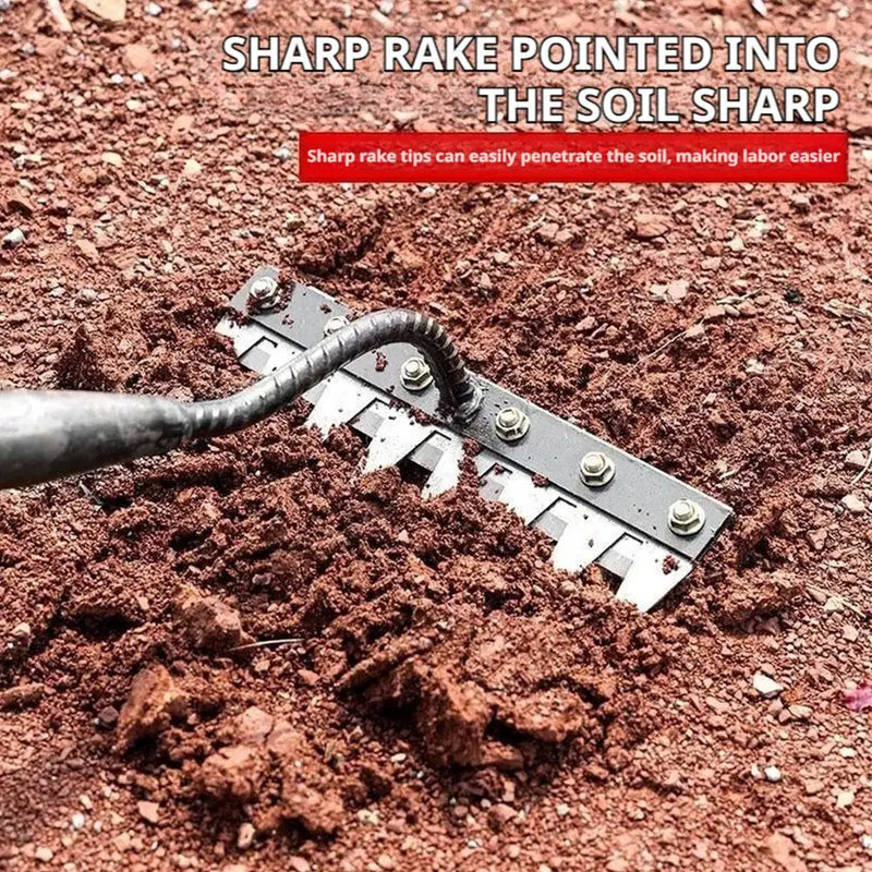 Ferro jardinagem enxada capina ancinho fazenda ferramenta 5/6/7/8 dentes para jardim ao ar livre afrouxar solo capina ferramenta agricultura agrícola