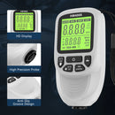 Medidor de espessura de revestimento hw400s, 0-2000um, testador de filme de pintura de carro, portátil, medidor de espessura de revestimento, ferramenta manual de pintura para fe/nfe